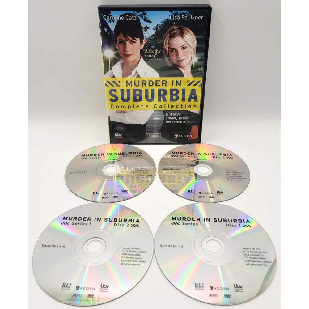 MURDER IN SUBURBIA COMPLETE COLLECTION DVD SET 4 DISC ACORN CAROLINE‎ CATZ